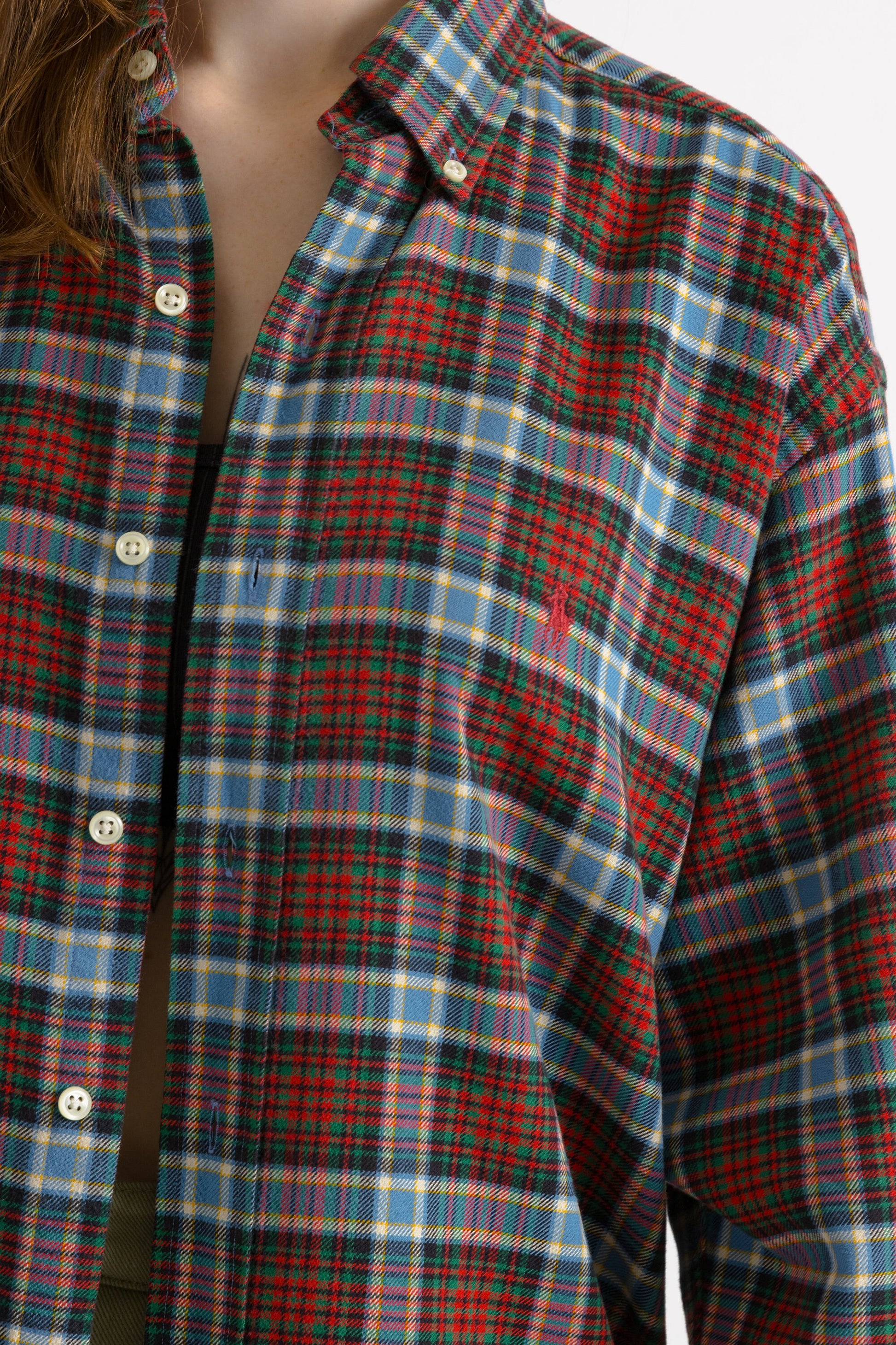 Vintage Ralph Lauren Checked Blake Cotton Logo Long Sleeve Buttons Up Unisex Shirt/ Vintage Ralph Lauren Unisex Check Medium Man Shirt