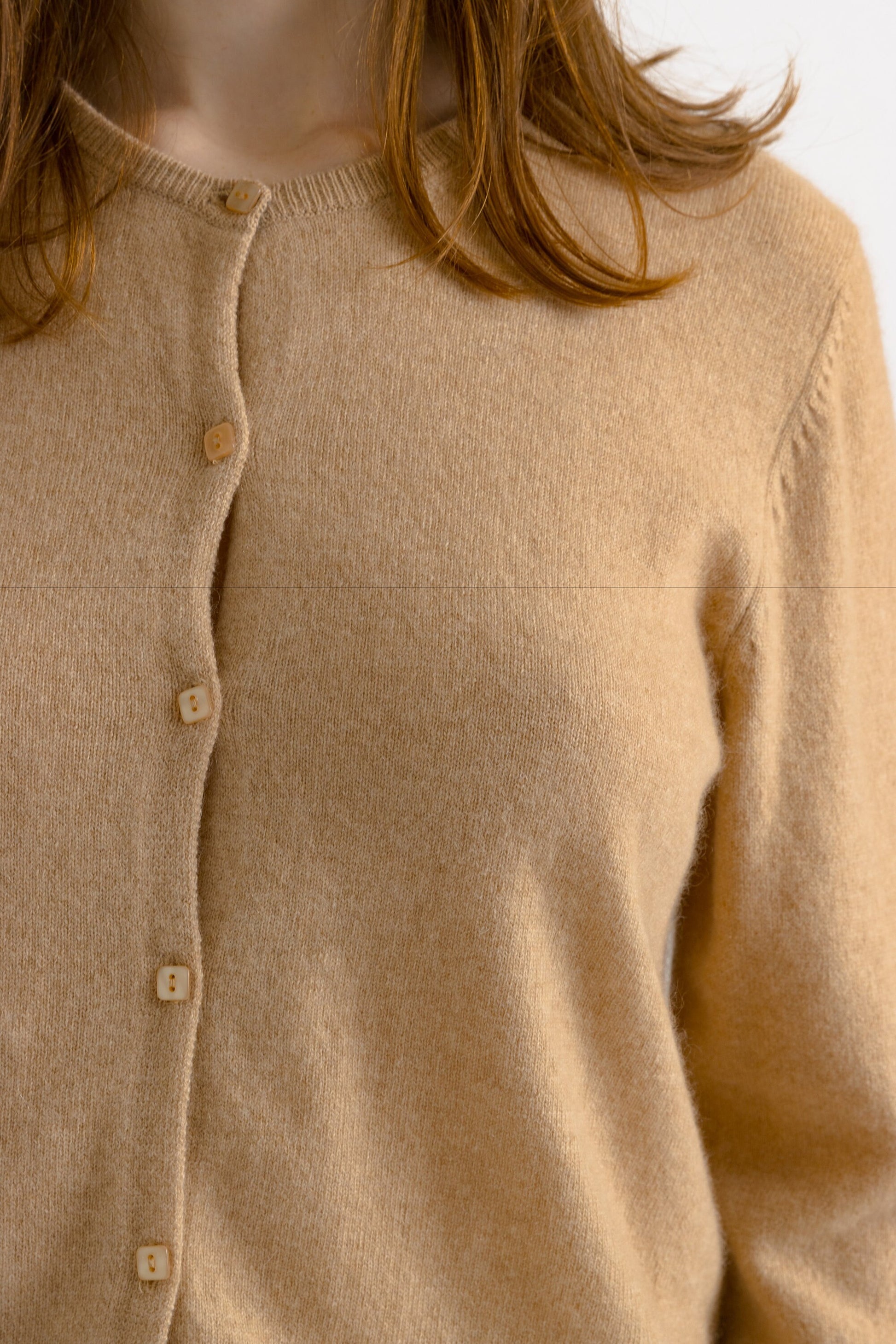 Vintage 90s Knit Sweater . Womens Jumper Beige Cashmere Jumper Minimalist Sweater Knitwear Old Money 90s Sweater . size Medium