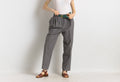 1980s Vintage wool gray tapered pleated woman pants, 80s high waisted wool trousers