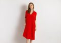 90s Vintage Preloved Woman Max Mara 100% Silk Mini Red Dress size 36 Small