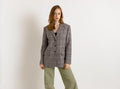 80s Vintage ESCADA Sport Checked Wool Schurwool Blazer Lined Buttons Up Long Sleeve Jacket. Vintage Woman Wool Blazer