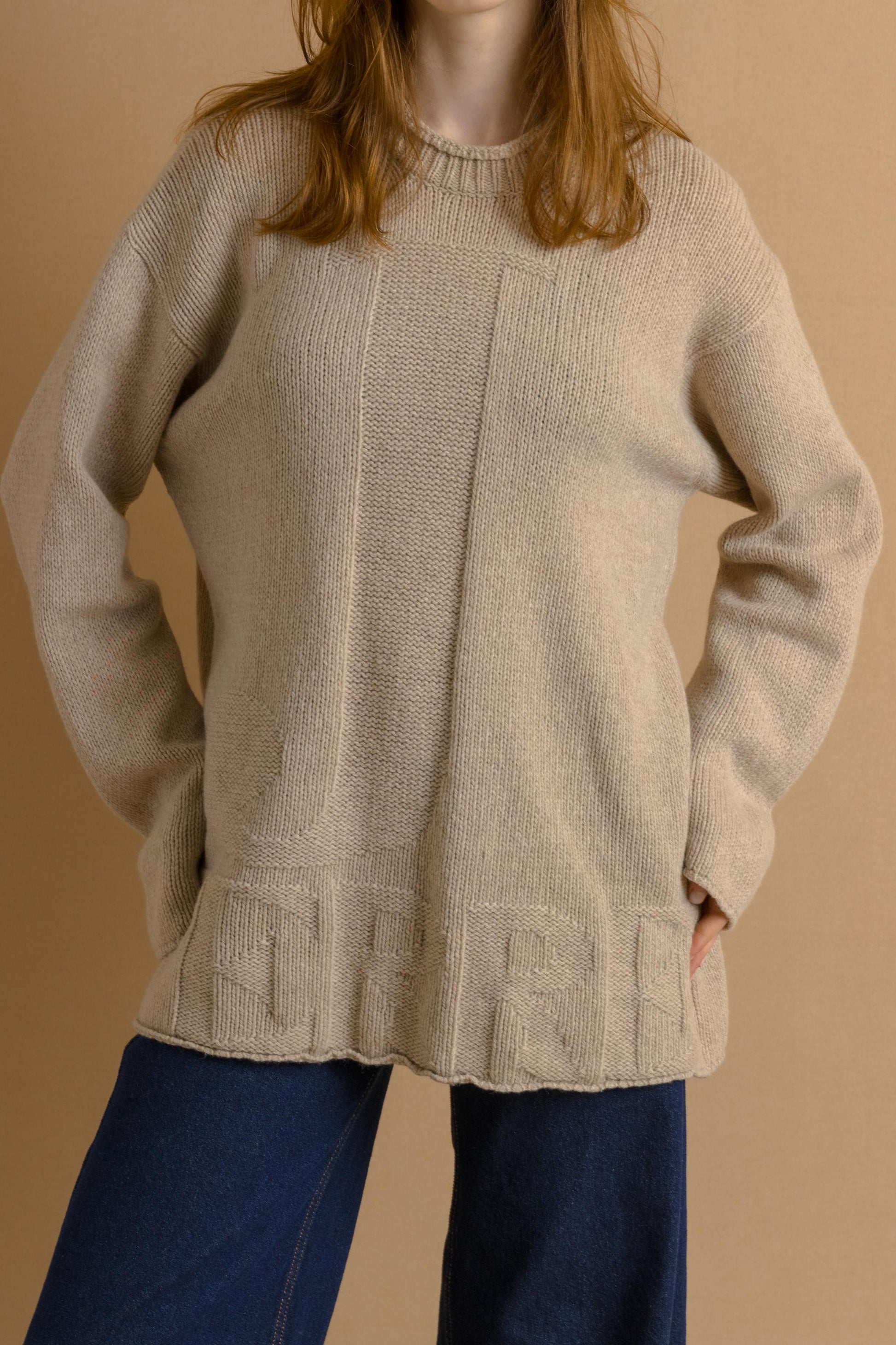 Gianfranco Ferre 80s Vintage Oldschool Knitwear Sweater Wool Style Oversized Pullover Jumper