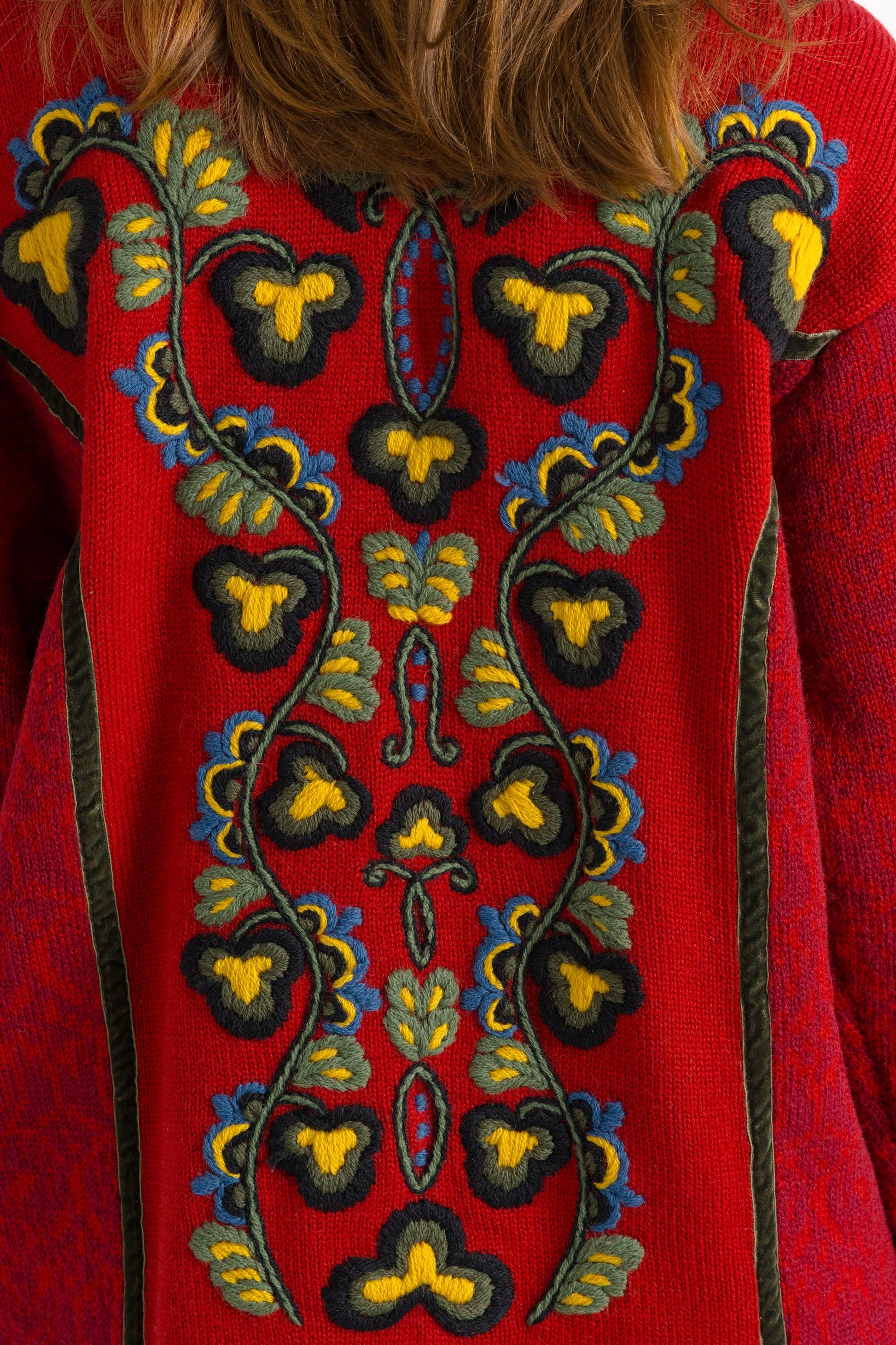 Original 1970s Tyrol Austrian/Bavarian Style Cardigan,Embroidered Folk/Cottagecore Knitwear/Jacket size Medium