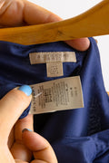 Burberry Blue Short Sleeve Zip Fastens Summer Shirt Dress Cotton size USA 8