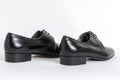 Size 8 Men's Vintage Fratelli Zanin Black Leather Oxfords | Square Toe Leather Shoes | 40.5 41