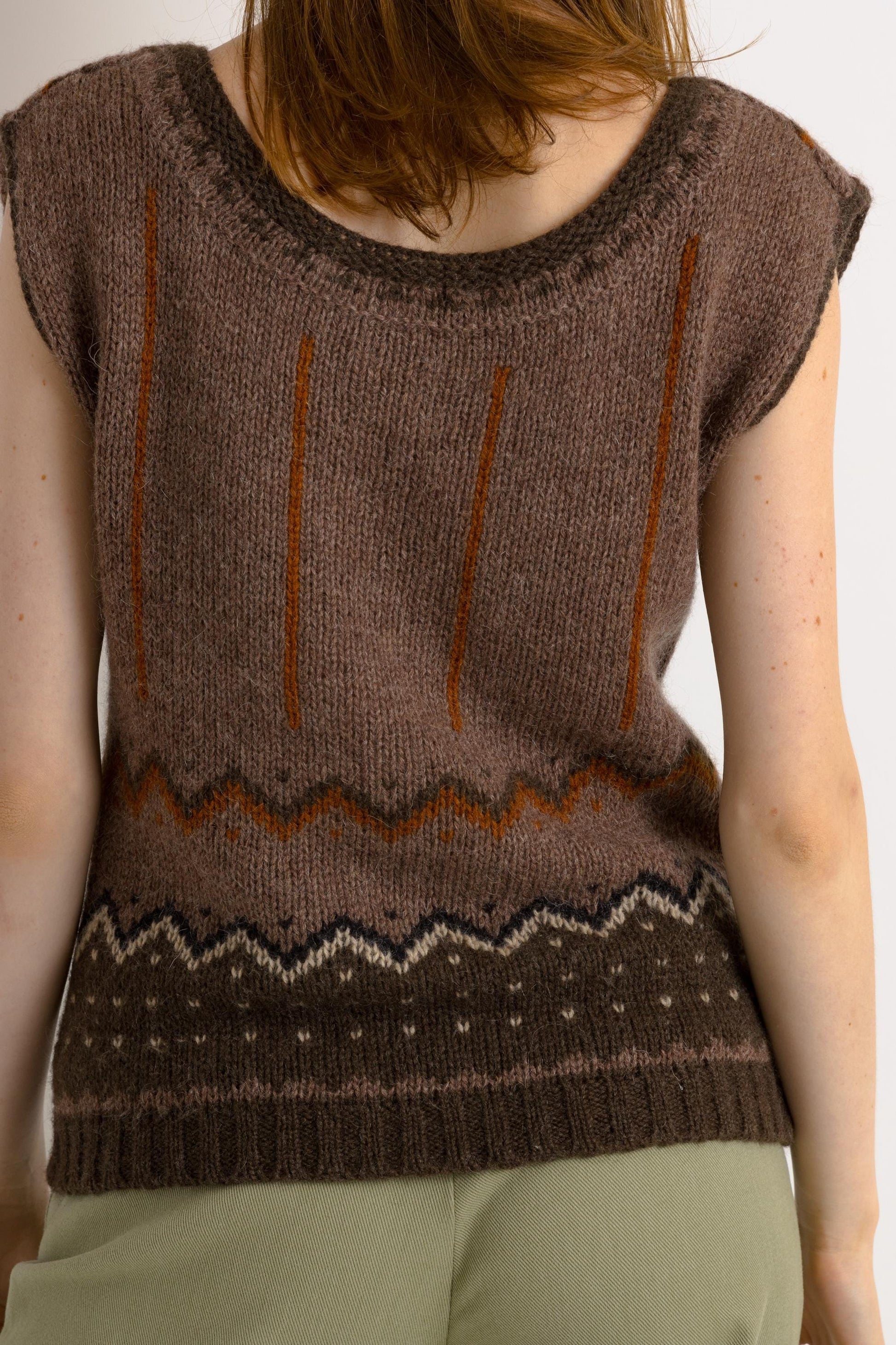 80s Vintage Vtg Rare Retro Wool Baby Alpaka Brown Vest Knitted M L Girlfriend Gift/ Vintage Hippie Brown Vest/ Woman clothing