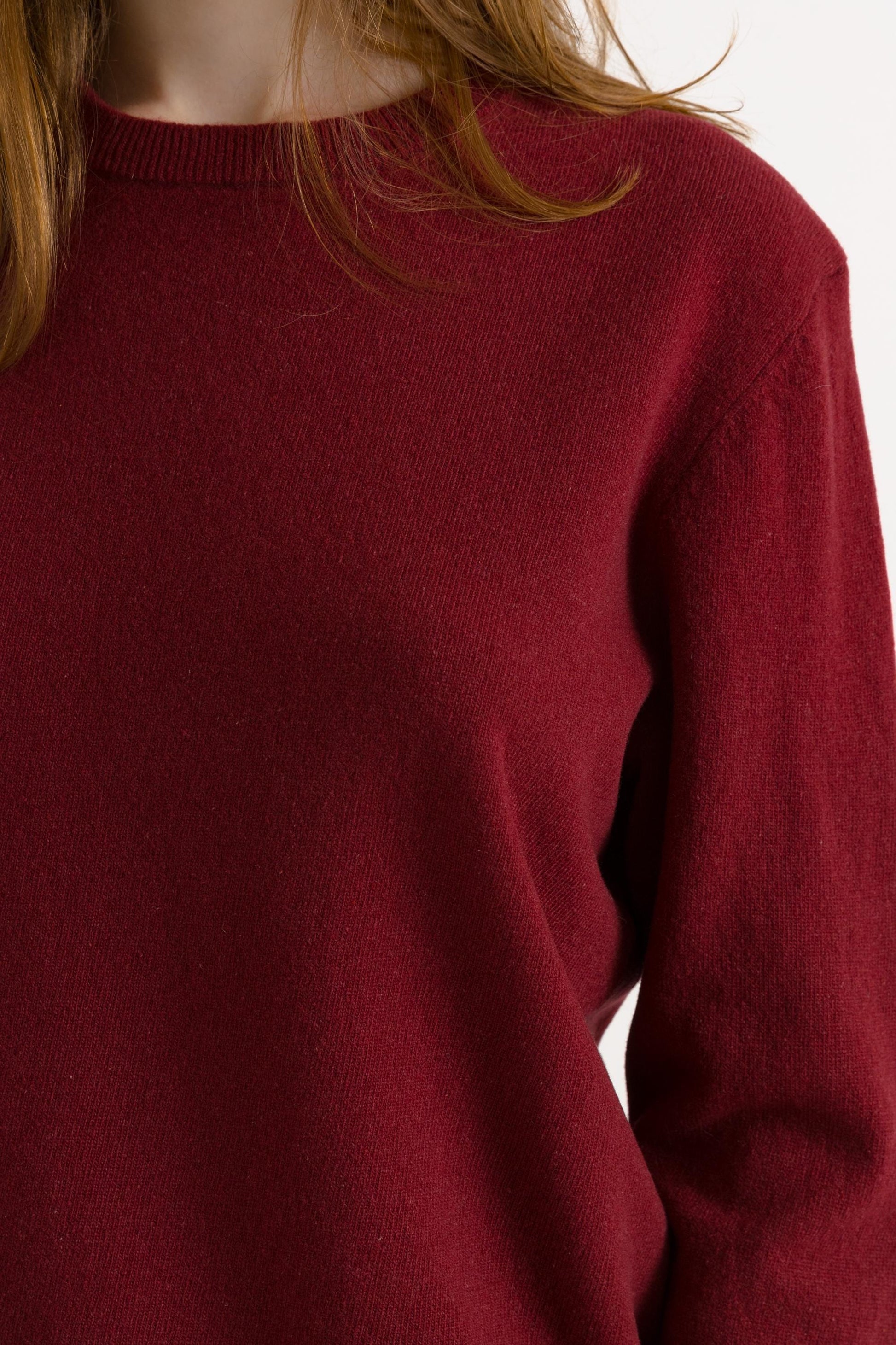 Vintage Wool Cashmere Knit Sweater. Womens Jumper Maroon Jumper Minimalist Sweater Knitwear Old Money Sweater . size Large