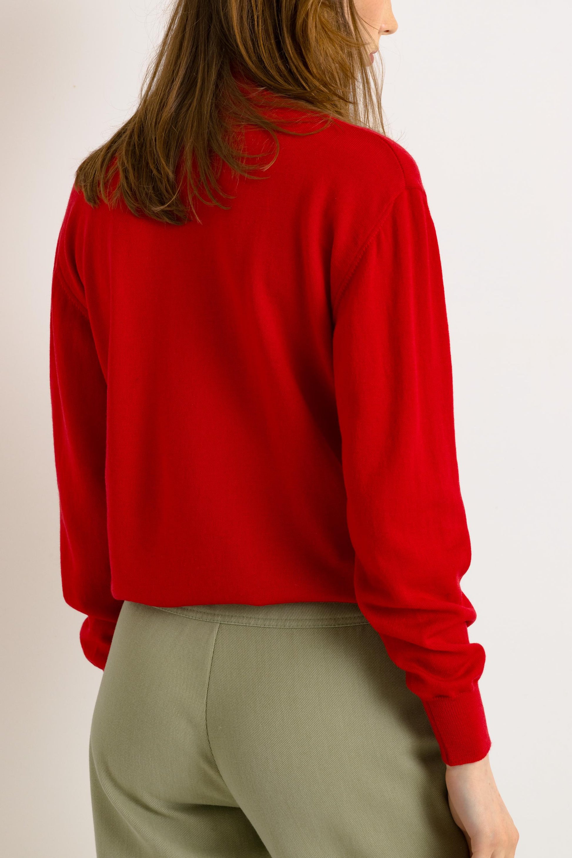 80s Vintage Aquascutum 100% Lambswool Red Sweater Jumper Top Girlfriend Gift Present Womans Wear Vintage Clothes