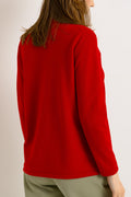 90s Vintage Red Casual Neck 100% Cashmere Sweater Jumper Present Womans Wear Vintage Clothes Small