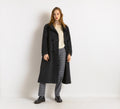 80s winter coat long wool mohair coat outerwear maxi winter coat vintage clothing size Small