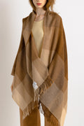 90s Vintage BOGNER Alpafa Brown Long Maxi Woman Fall Scarf Woman Accessories Winter Gift