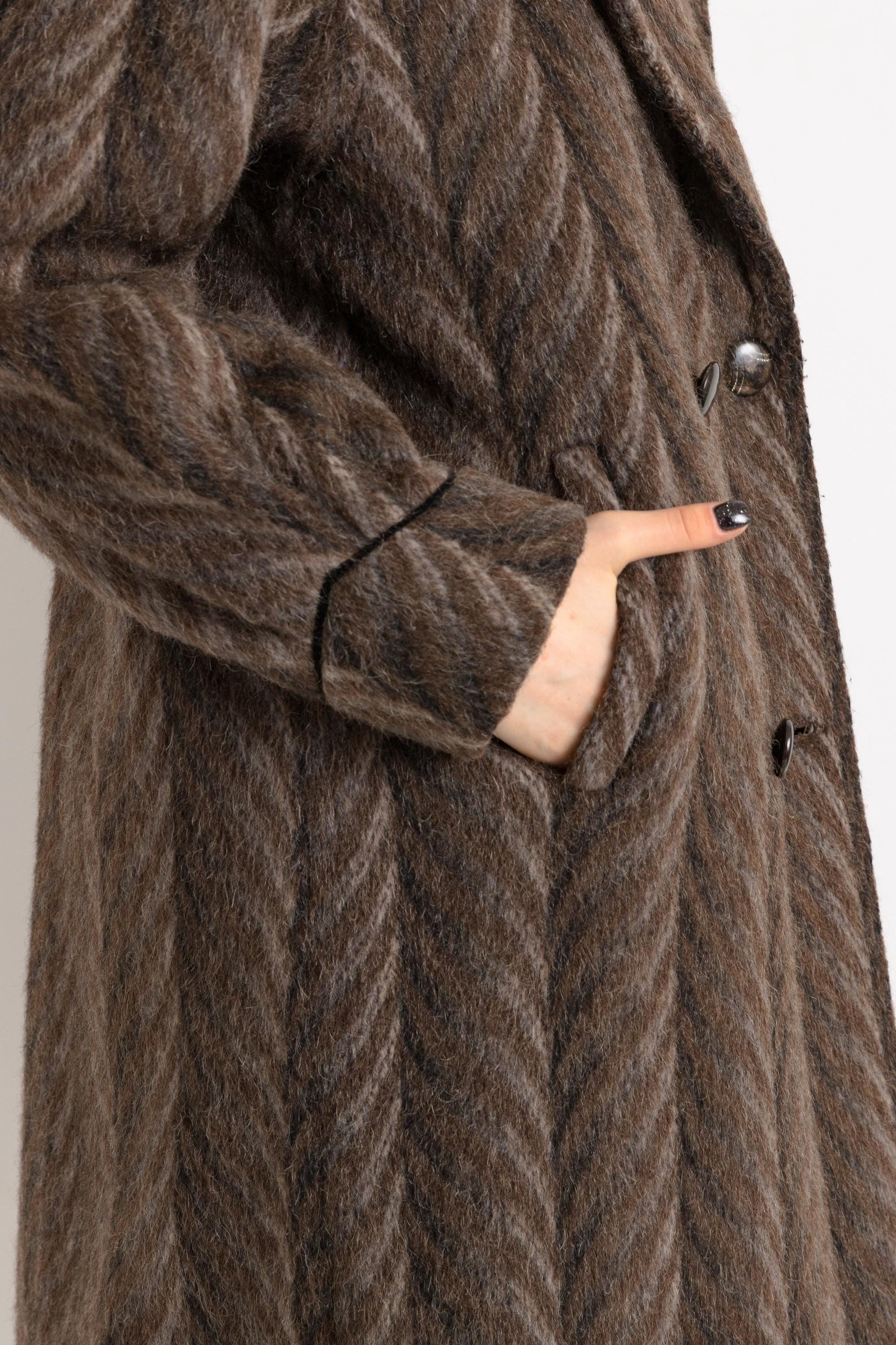 70s Woman Alpaca Mohair Coat Women Vintage 80s winter coat long wool coat outerwear maxi winter coat vintage clothing size Medium