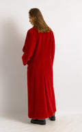 80s Women Red Woolmark Wool Coat women vintage 80s winter coat long trench coat outerwear maxi winter coat vintage clothing size Medium