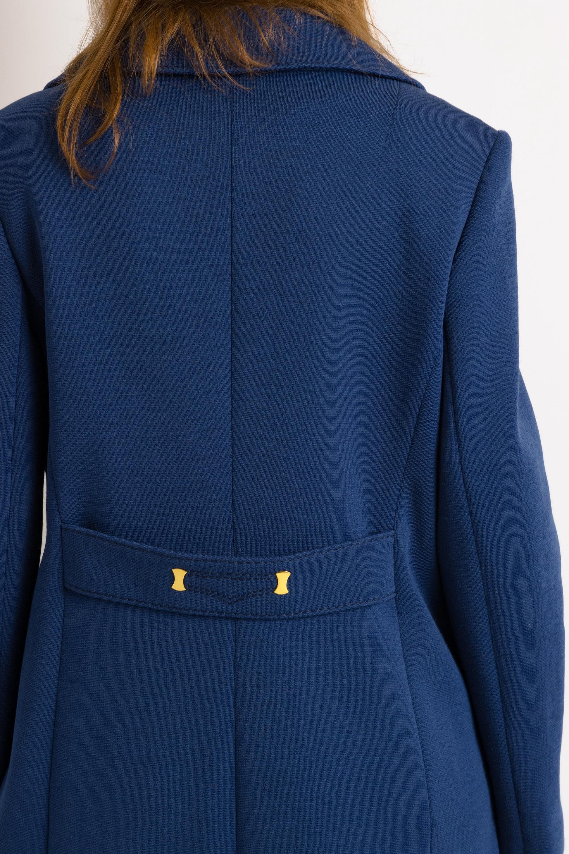 70s Vintage Vtg Rare Wool Woolmark Long Sleeve Austrian Blue Maxi Buttons Up Long Style Coat 2760 Girlfriend Gift