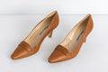 MANOLO BLAHNIK vintage 2000 high heel pumps- sand and tan leather-woman size 37 1/2