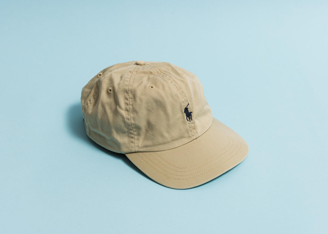 Vintage Polo by Ralph Lauren Cap style beige Big logo Hat casual style classic retro 90's beige headwear