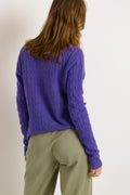 Ralph Lauren Sweater Purple Polo Sweater Knitted Wool Knit Pullover Jumper V Neck Plain Retro Basic Vintage 90s Womens Xlarge