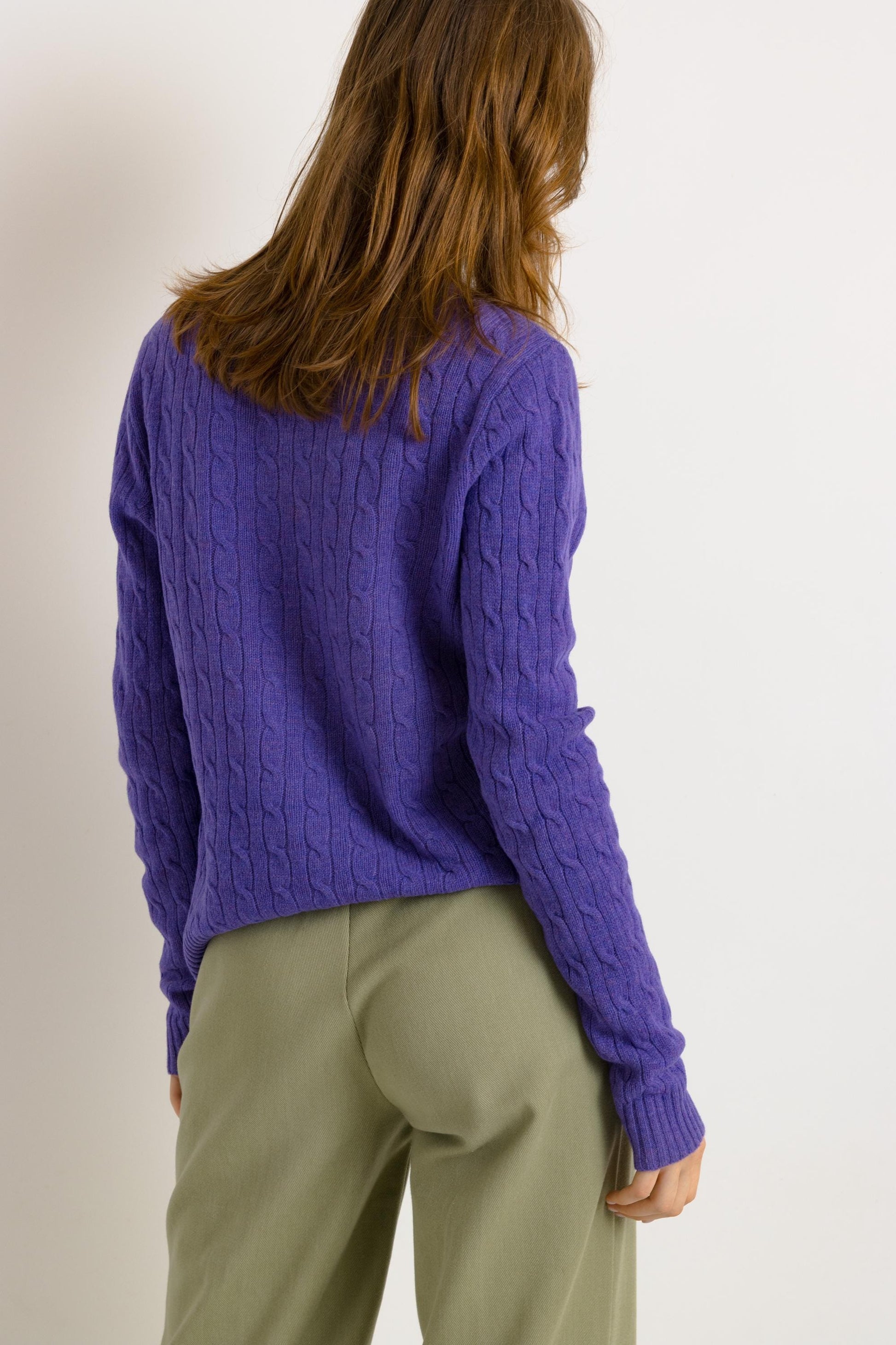 Ralph Lauren Sweater Purple Polo Sweater Knitted Wool Knit Pullover Jumper V Neck Plain Retro Basic Vintage 90s Womens Xlarge