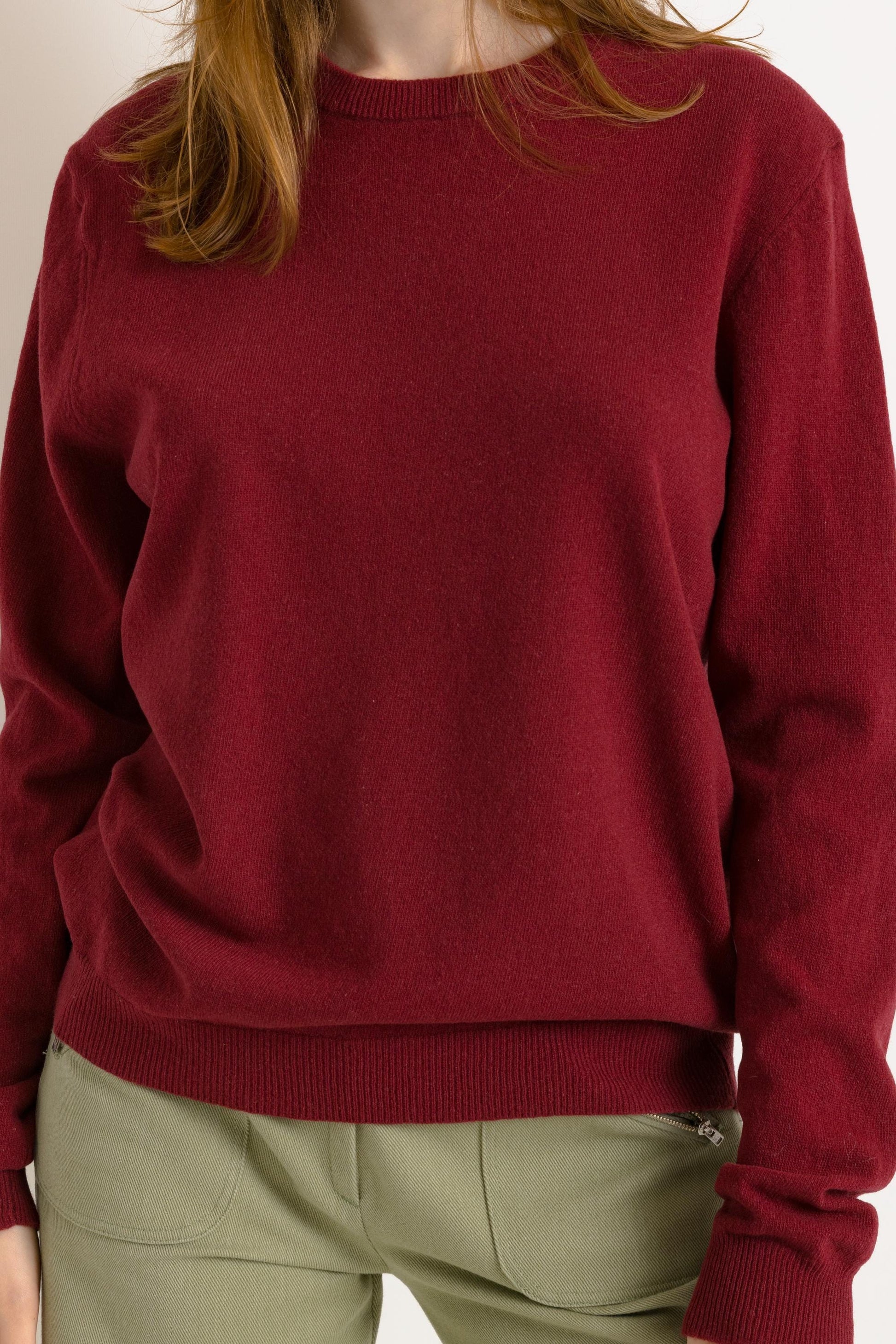 Vintage Wool Cashmere Knit Sweater. Womens Jumper Maroon Jumper Minimalist Sweater Knitwear Old Money Sweater . size Large