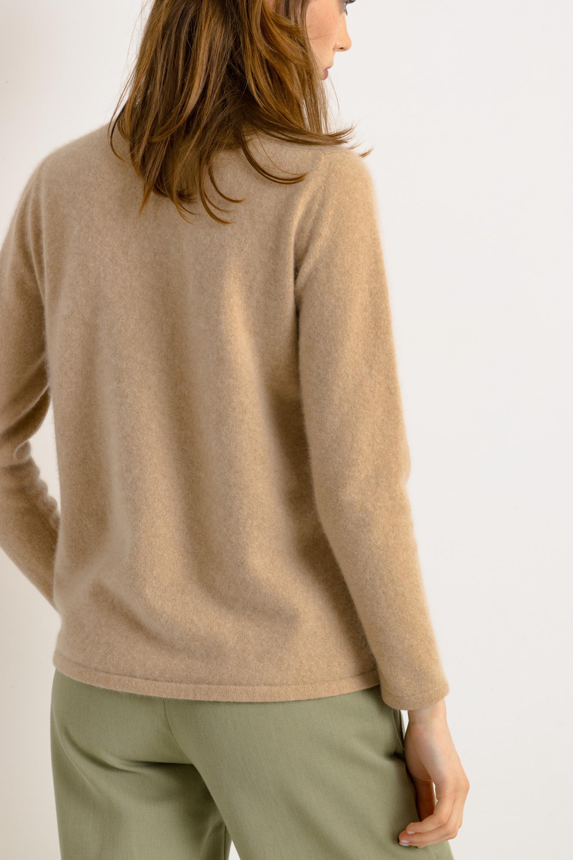 Vintage Cashmere Beige Knit Sweater. Womens Jumper Camel Jumper Minimalist Sweater Knitwear Old Money Sweater . size Small