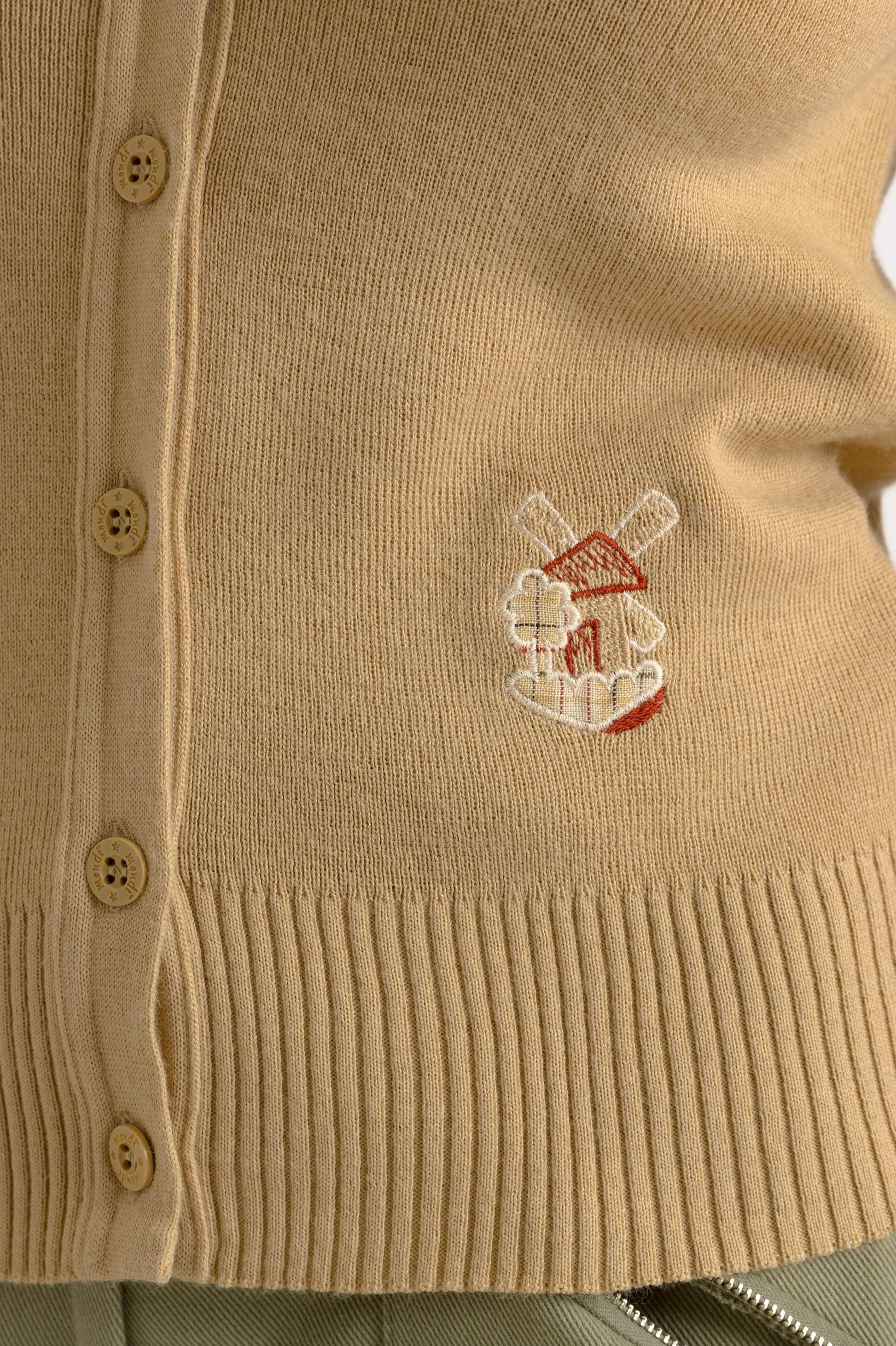 XS 60s Camel Beige University Office Knit Cardigan | Vintage Button Up Fitted Jacket