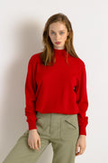 80s Vintage Aquascutum 100% Lambswool Red Sweater Jumper Top Girlfriend Gift Present Womans Wear Vintage Clothes