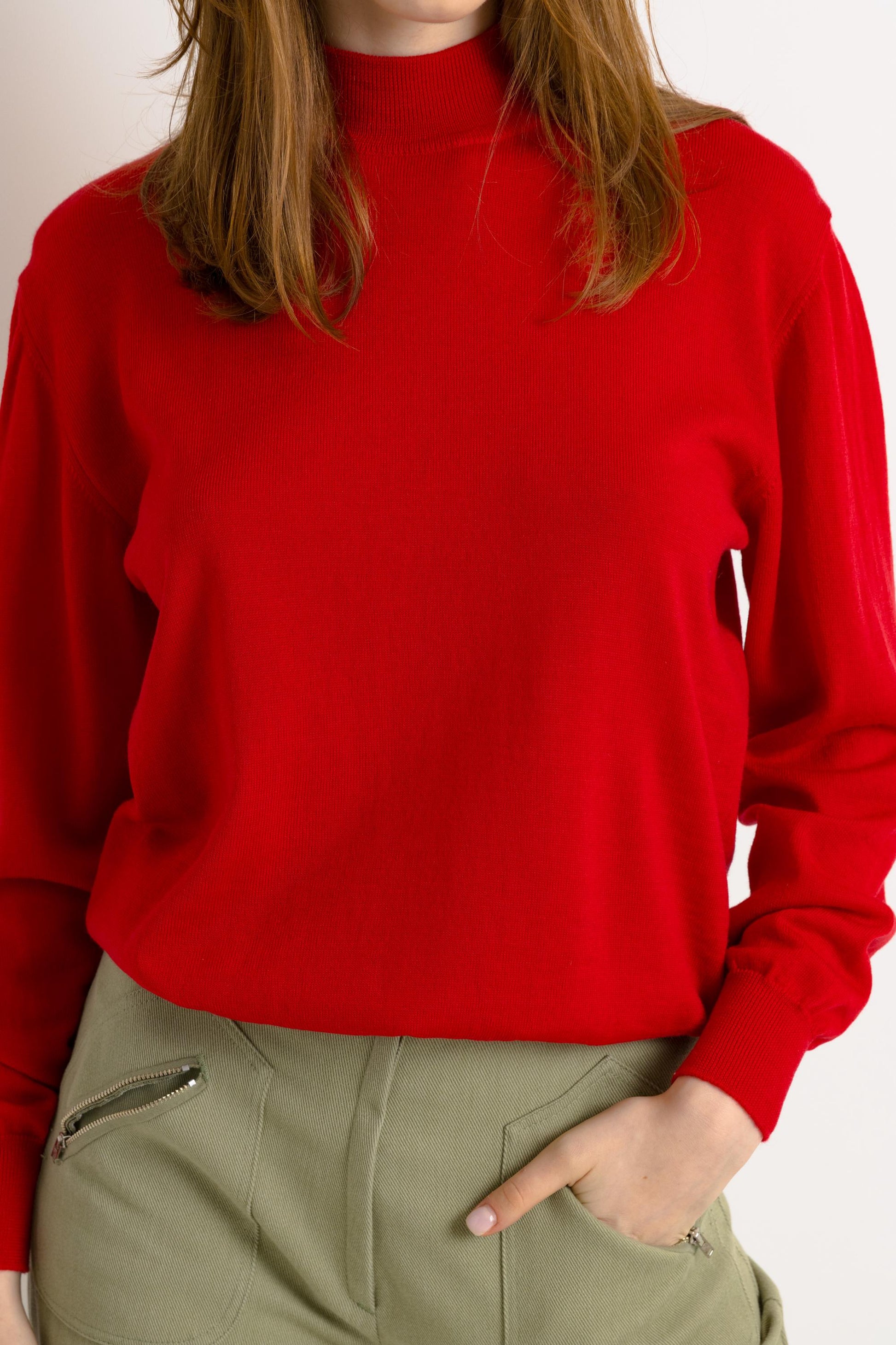 80s Vintage Aquascutum 100% Lambswool Red Sweater Jumper Top Girlfriend Gift Present Womans Wear Vintage Clothes