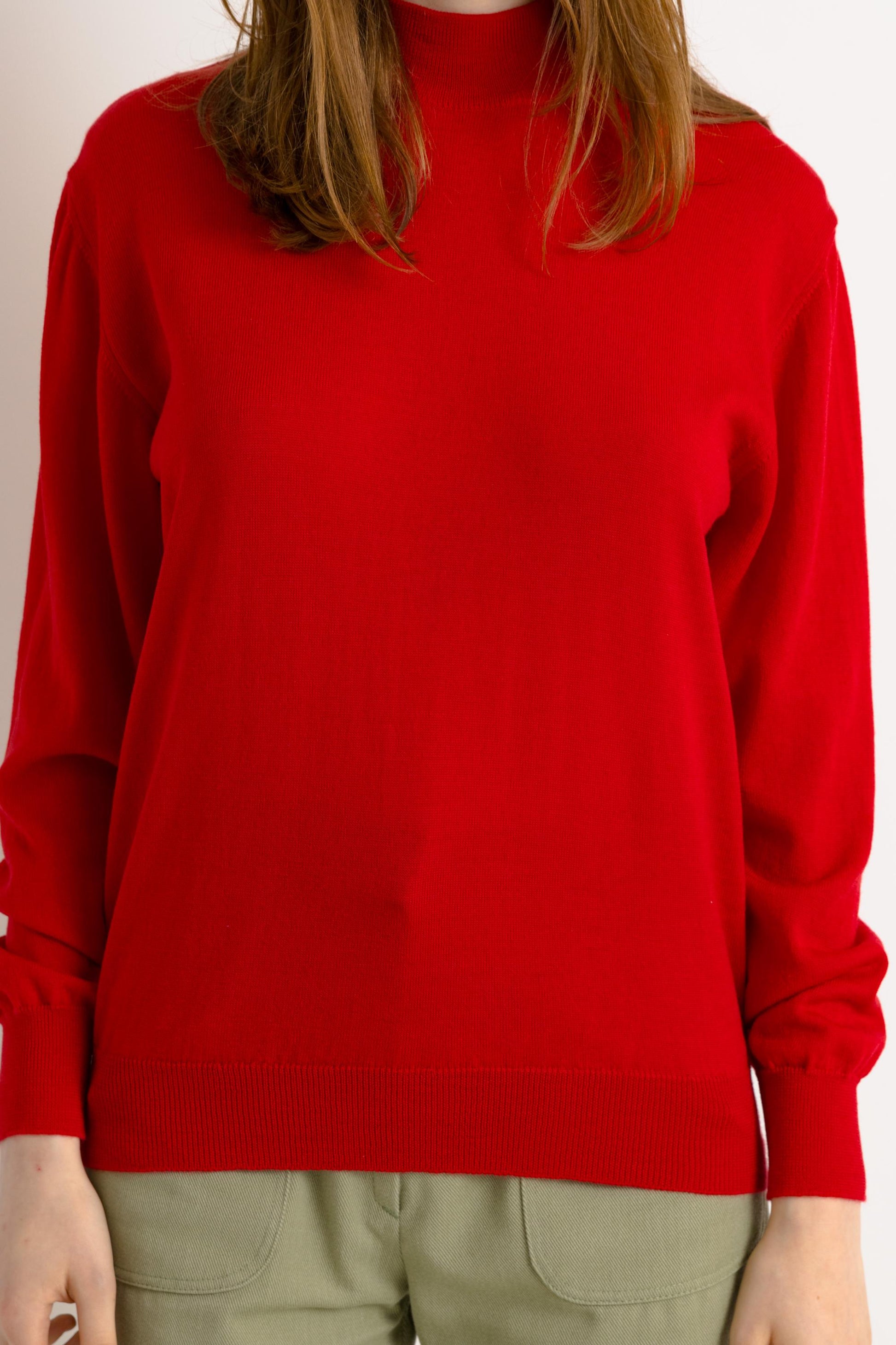 80s Vintage Aquascutum 100% Lambswool Red Sweater Jumper Top Girlfriend Gift Present Womans Wear Vintage Clothes