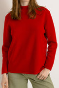 90s Vintage Red Casual Neck 100% Cashmere Sweater Jumper Present Womans Wear Vintage Clothes Small