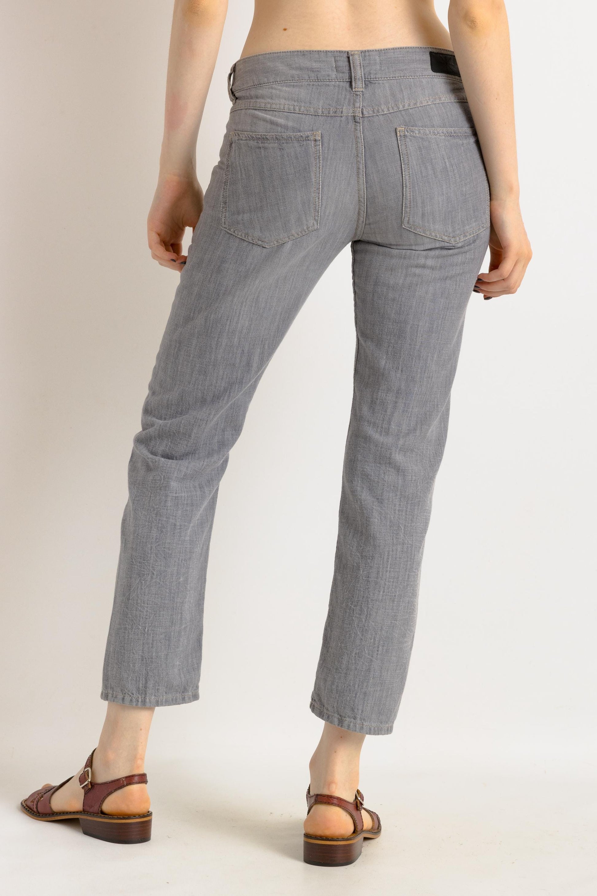 Isabel Marant Jeans denim trousers great condition gray- Y2K Avantgarde Jeans - Size 0 - Mid Waist - zip closure