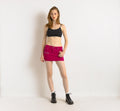 Y2K Women's ISABEL MARANT Mini Dark Pink Corduroy Skirt Pink Size 34