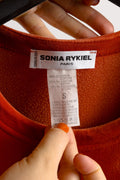 Sonia Rykiel Sweatshirt -Orange Velvet -Fit S / M- UK 8 / 12