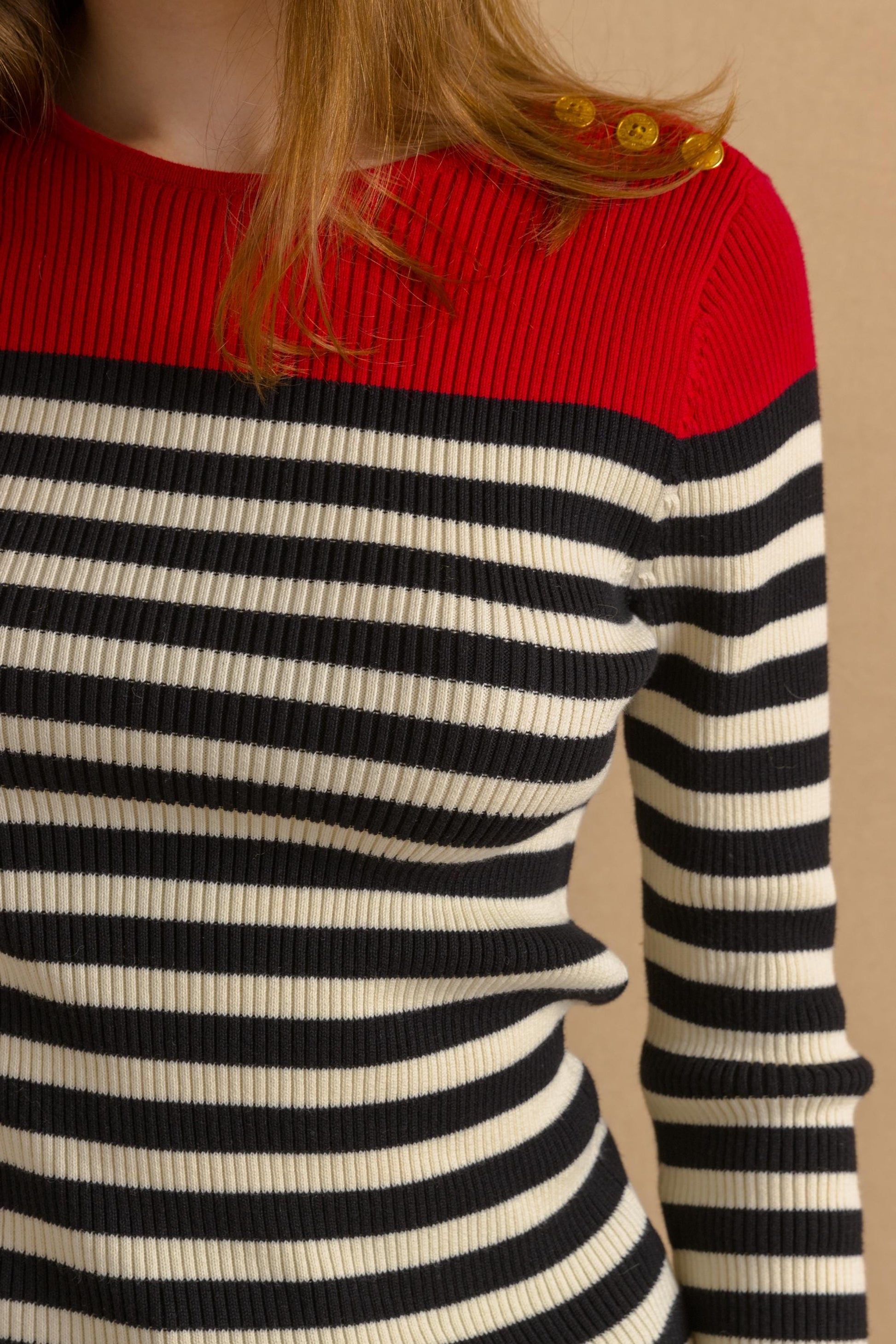 Vintage Woman Ralph Lauren Striped Crew Neck Sweater Jumper size S Small