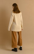 80s Vintage Beige Casual V Neck Woolmark Pure Wool Sweater Jumper Cardigan Girlfriend Gift Present Womans Wear Vintage Clothes 4626