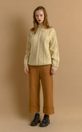 70s Vintage Oldschool Scotland Scandi Knitwear Handknitted Pullover Wool Sweater Jumper Pullover 4147/ Vintage Fisherman Beige Cardigan