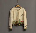 Original 1970s Tyrol Austrian/Bavarian Style Cardigan,Embroidered Folk/Cottagecore Knitwear/Jacket size Medium