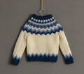 90s Vintage Iceland Knitwear Abstract Ornament Wool Jumper Sweater/ Vintage Kids Fair Isle Wool Sweater size 92cm 2T