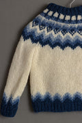 90s Vintage Iceland Knitwear Abstract Ornament Wool Jumper Sweater/ Vintage Kids Fair Isle Wool Sweater size 92cm 2T