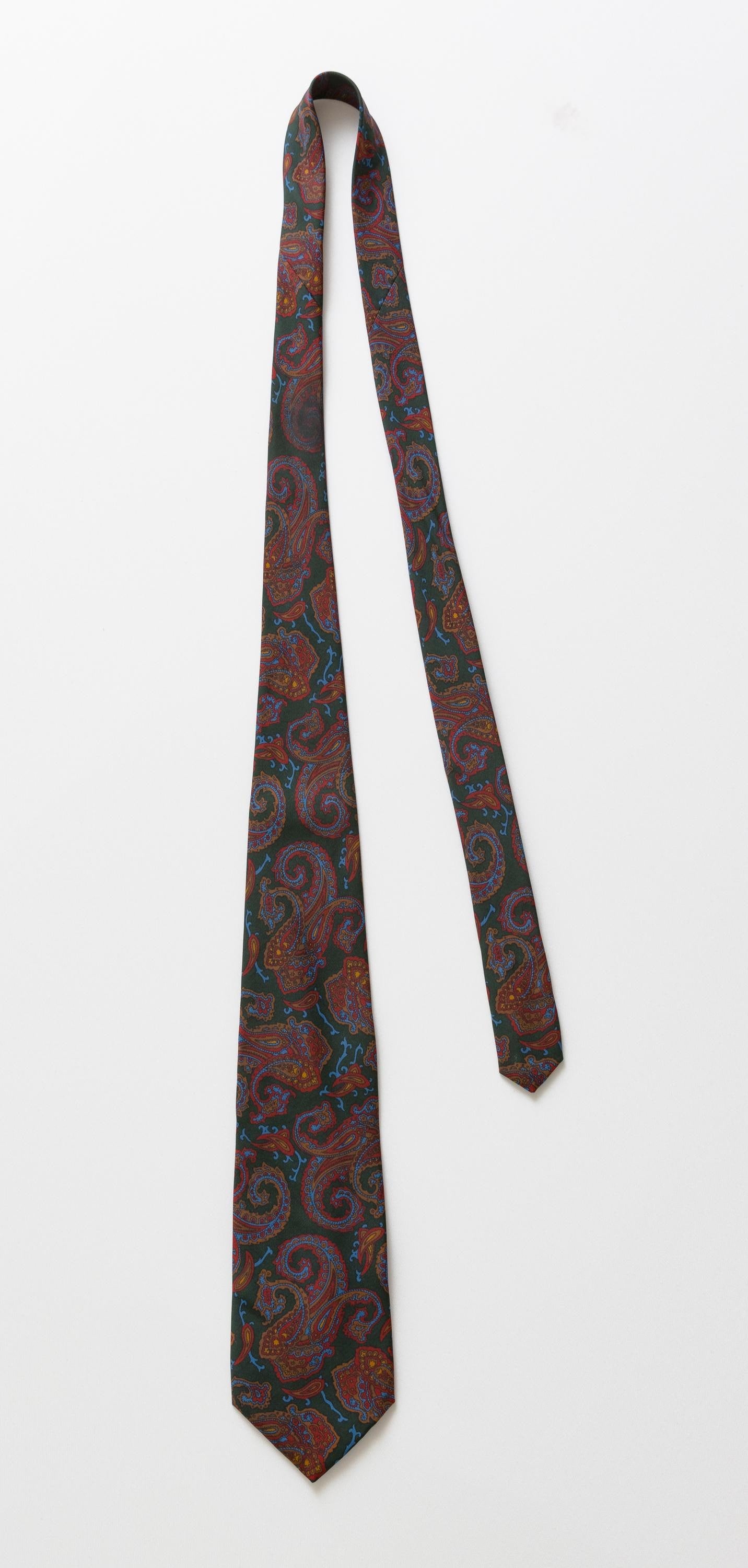 vintage Burberrys Tie abstract leaves pattern flowers print necktie retro beautiful luxury gift for men accessories silk 90s made in England