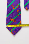 vintage Lillehammer 1994 Games Tie abstract pattern print necktie retro beautiful luxury gift for men accessories silk 90s style men's