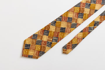 vintage man Tie abstract pattern print necktie retro beautiful luxury gift for men accessories silk 80s style men's