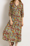 00s Preloved Woman Ba&sh Maxi Floral Multi Dress size Small