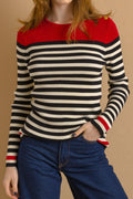 Vintage Woman Ralph Lauren Striped Crew Neck Sweater Jumper size S Small