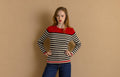 Vintage Woman Ralph Lauren Striped Crew Neck Sweater Jumper size S Small