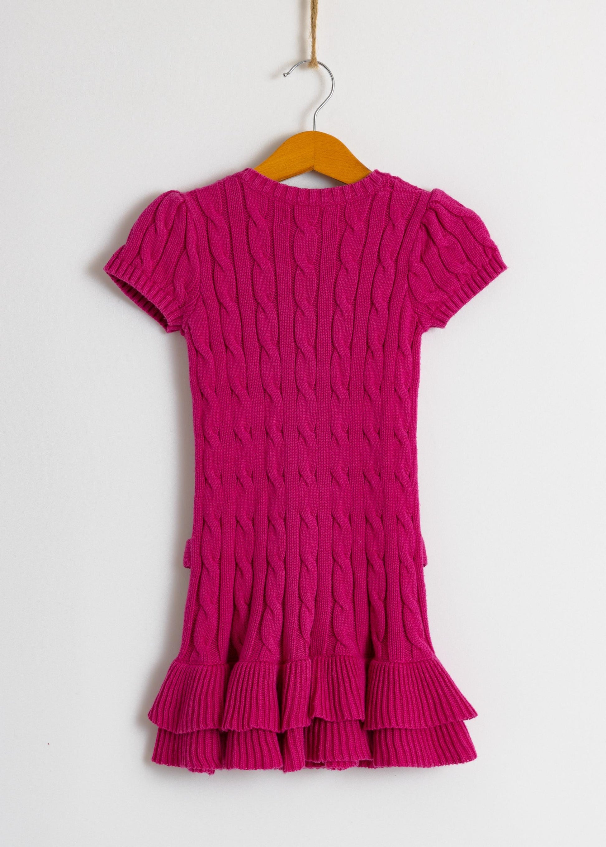 Ralph Lauren Kids Knitted Mini Pink Dress for Girls size 2T Years