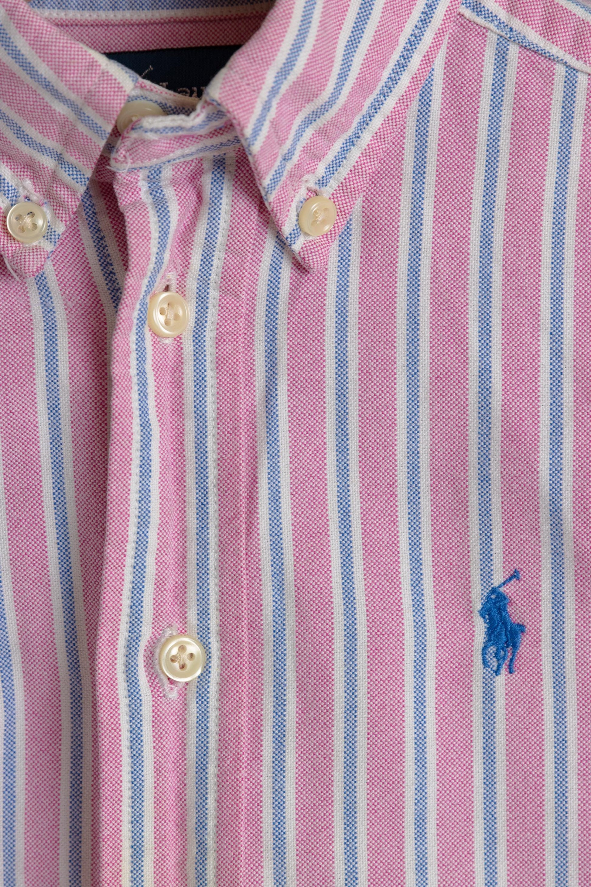 Kids Ralph Lauren Pink Striped Shirt for a boy 4/4T/ Preschool Clothing/ Little Boy Shirt