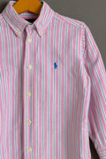 Kids Ralph Lauren Pink Striped Shirt for a boy 4/4T/ Preschool Clothing/ Little Boy Shirt