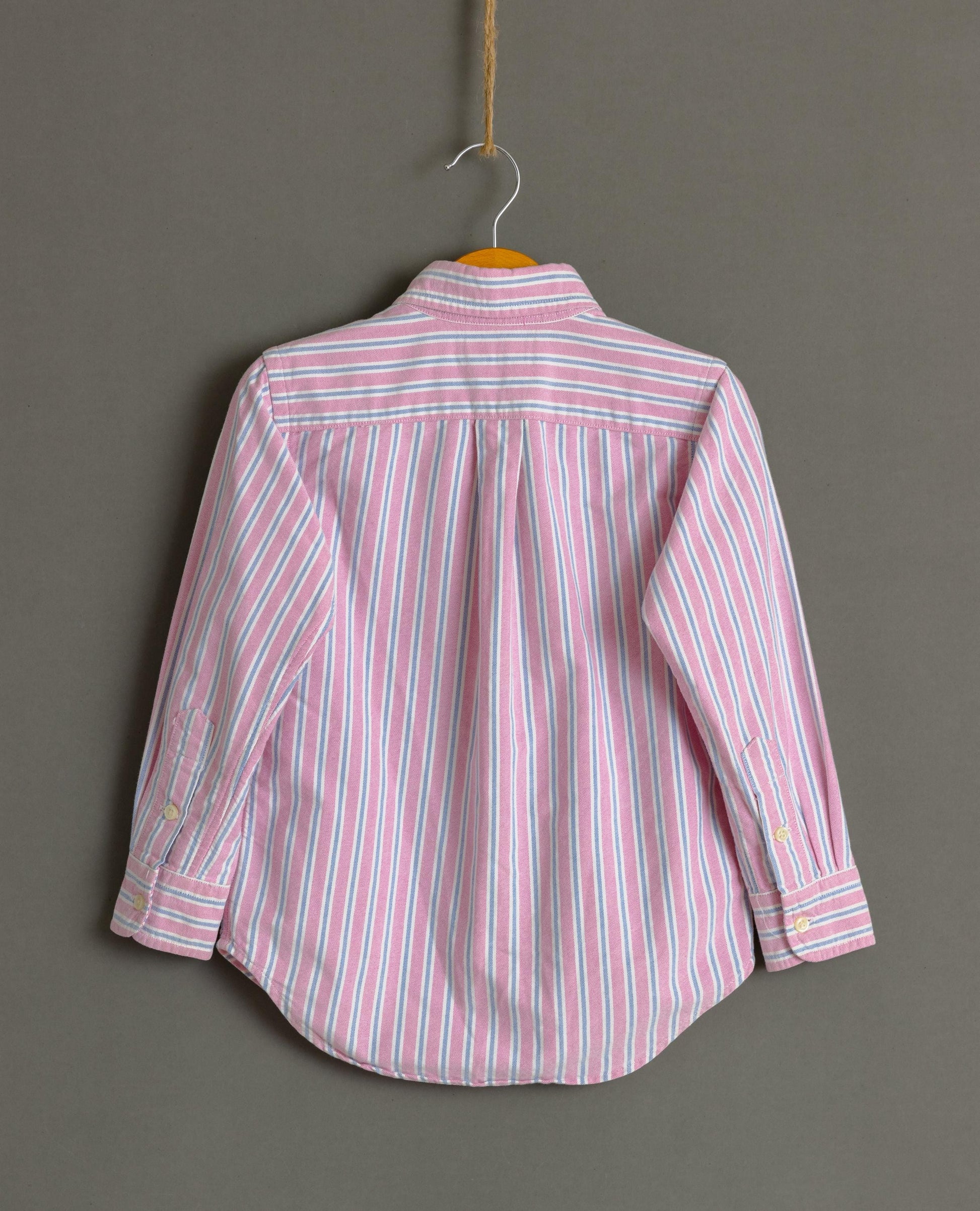 Kids Ralph Lauren Pink Striped Shirt for a boy 4/4T/ Preschool Clothing/ Little Boy Shirt