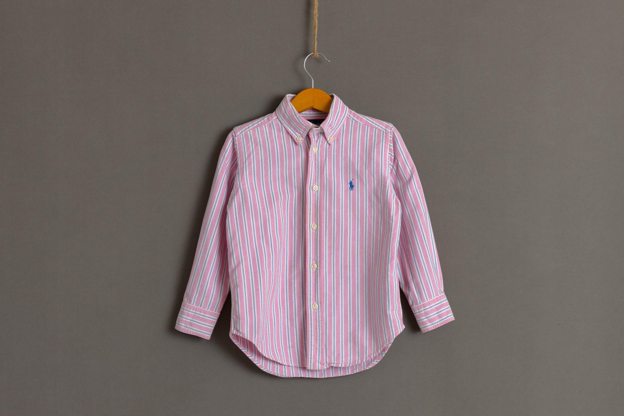 Kids Ralph Lauren Pink Striped Shirt for a boy 4/4T/ Preschool Clothing/ Little Boy Shirt