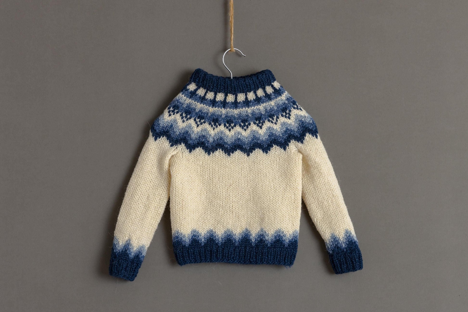 90s Vintage Iceland Knitwear Abstract Ornament Wool Jumper Sweater/ Vintage Kids Fair Isle Wool Sweater size 92cm 2T